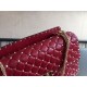 Valentino Rockstud Spike Large Bag In Red Nappa Lambskin