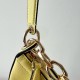 Valentino VLogo Moon Small Hobo Bag with Chain in Yellow Leather