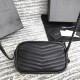 Saint Laurent Lou Mini Bag In Black Calfskin