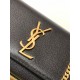 Saint Laurent Kate Small Chain Bag In Black Grain De Poudre Leather