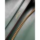 Saint Laurent Cassandra Medium Chain Bag In Green Calfskin