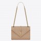 Saint Laurent Envelope Medium Bag In Beige Matelasse Grained Leather