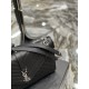 Saint Laurent Envelope Large Bag In Noir Matelasse Grained Leather