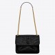 Saint Laurent Niki Baby Chain Bag In Black Crinkled Leather