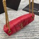 Saint Laurent Puffer Small Chain Bag In Red Lambskin