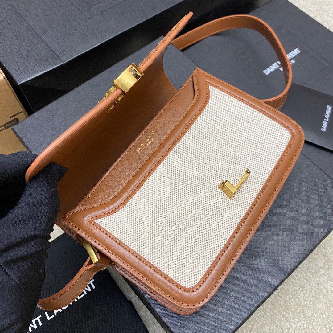 Saint Laurent Small Solferino Bag In Canvas