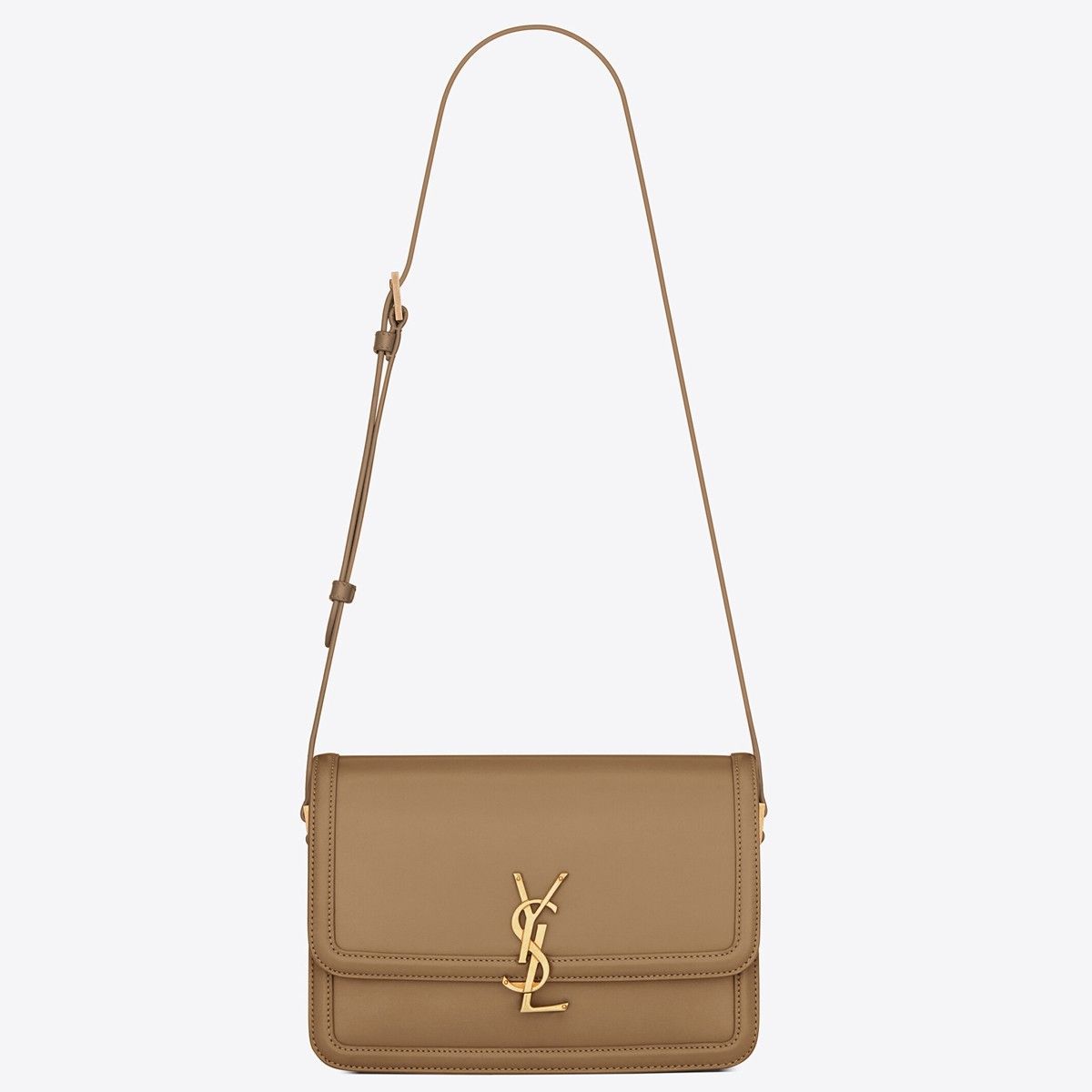 Saint Laurent Medium Solferino Bag In Camel Calfskin