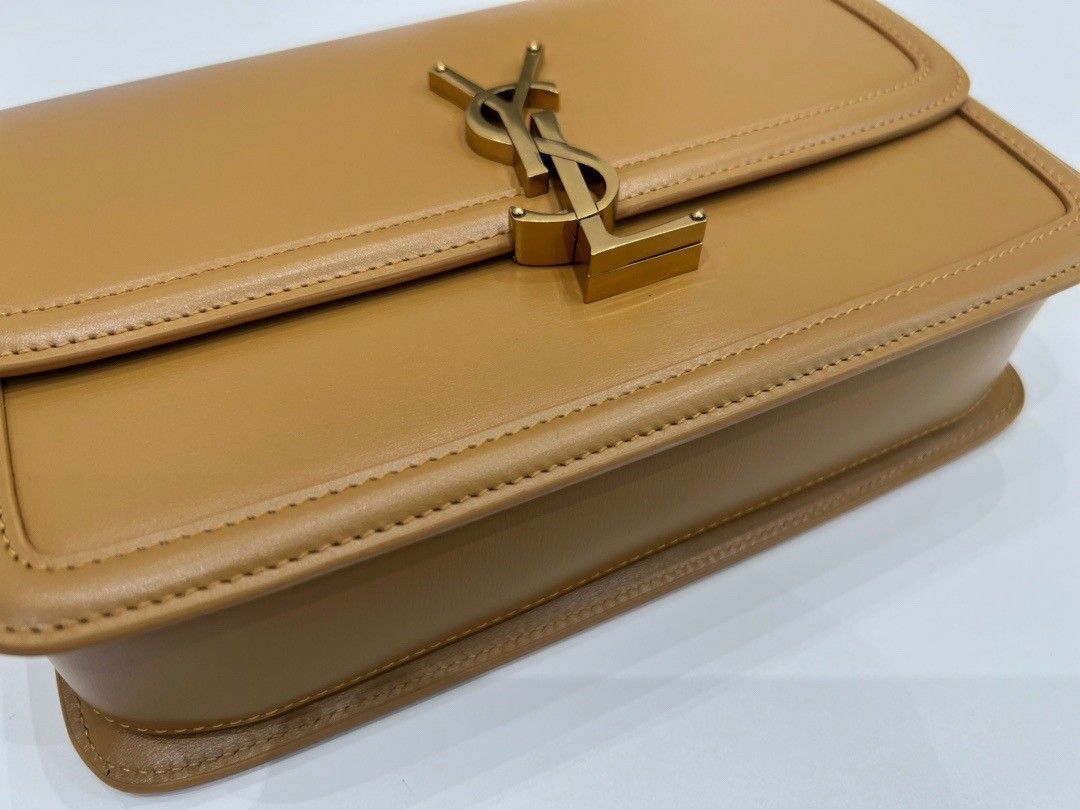 Saint Laurent Medium Solferino Bag In Camel Calfskin