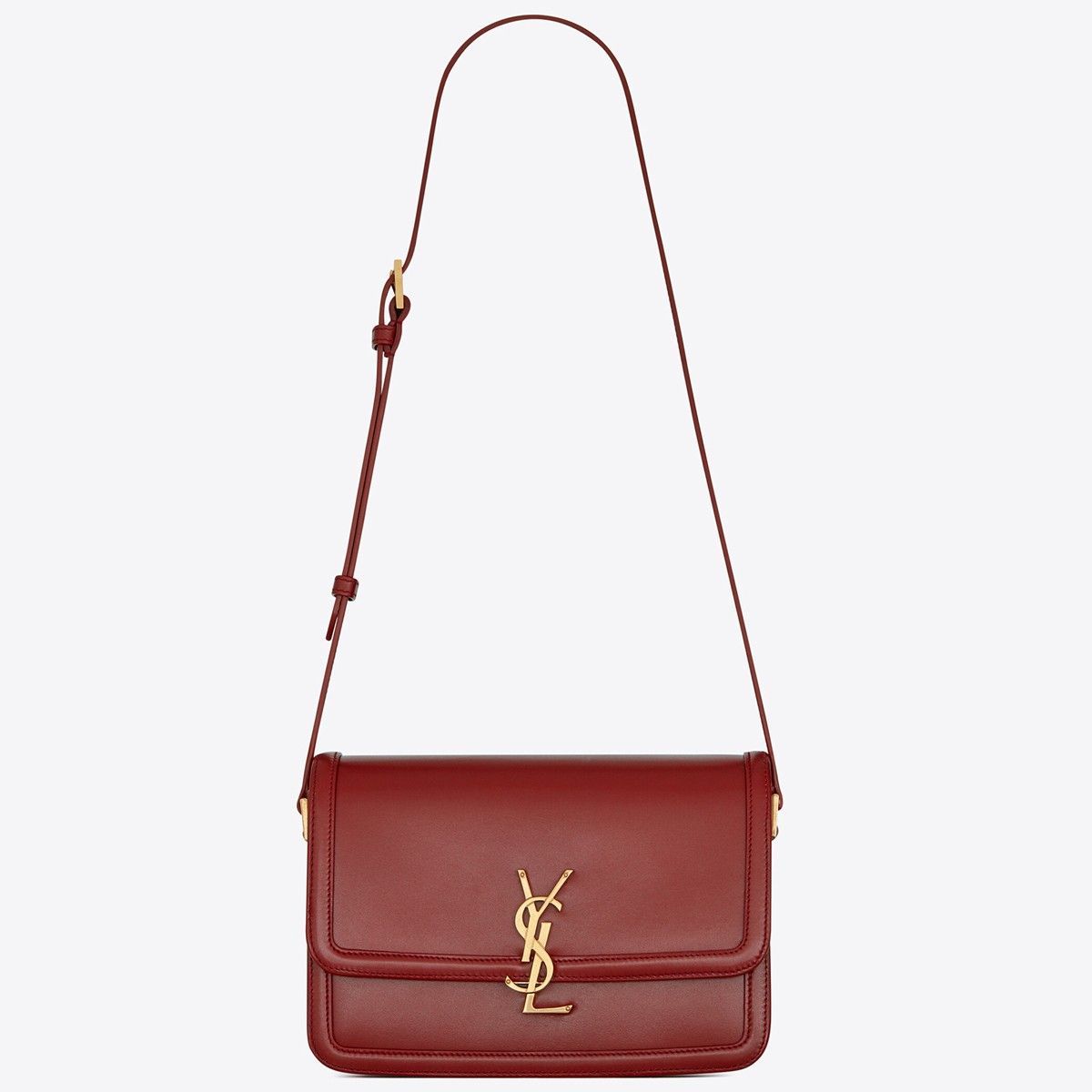 Saint Laurent Medium Solferino Bag In Red Calfskin