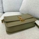 Saint Laurent Medium Solferino Bag In Khaki Green Calfskin