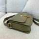 Saint Laurent Medium Solferino Bag In Khaki Green Calfskin