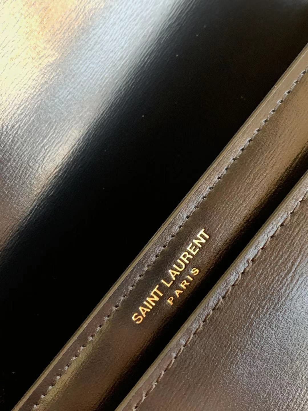 Saint Laurent Sunset Medium Chain Bag In Black Calfskin