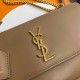 Saint Laurent Sunset Medium Chain Bag In Taupe Calfskin