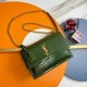 Saint Laurent Sunset Medium Chain Bag In Green Crocodile-embossed Leather